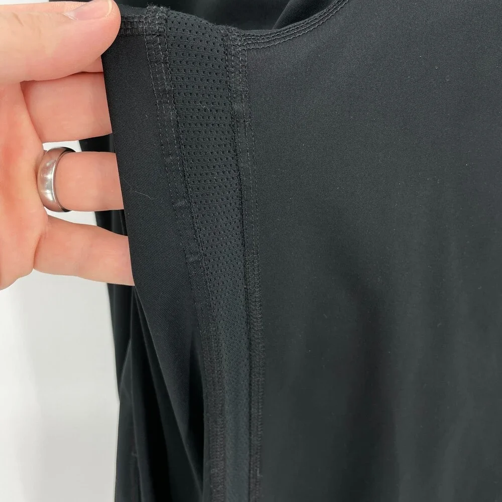 NIKE RUNNING Black Vented Mesh Zipper Running Pants Size S